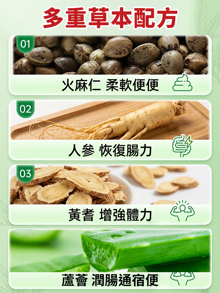 火麻仁黨參黃耆片
