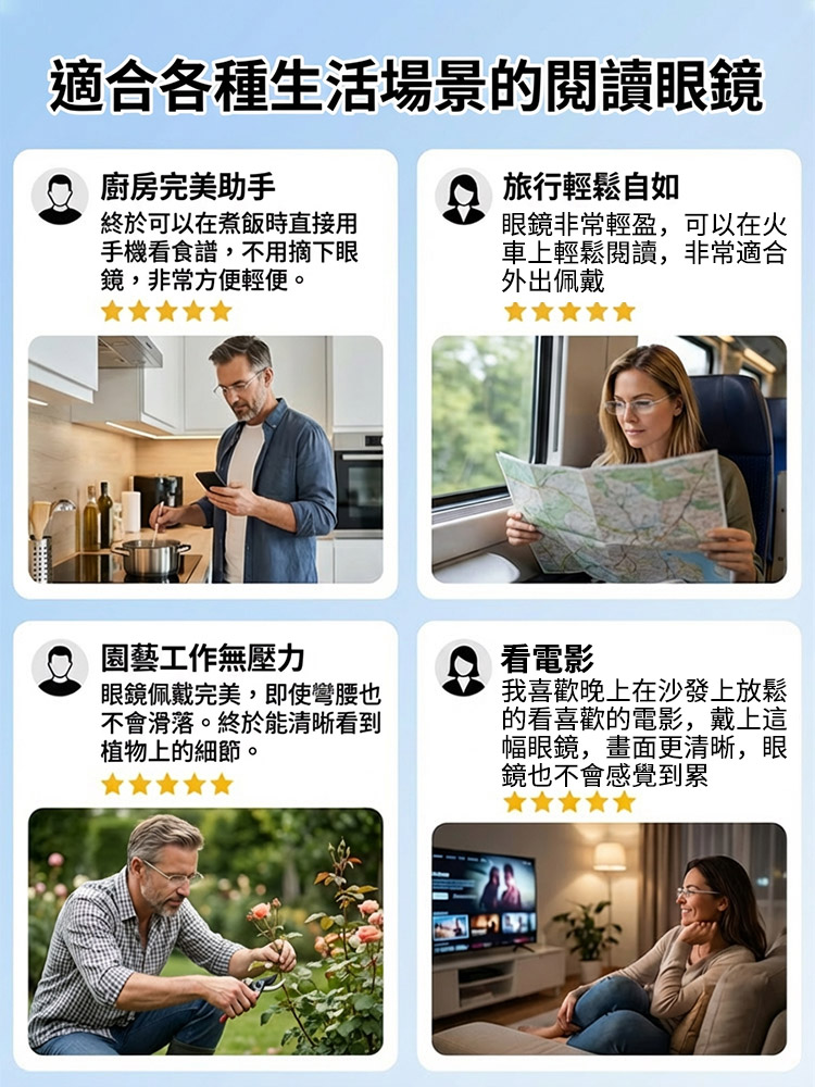滿天星智慧變焦變色老花眼鏡