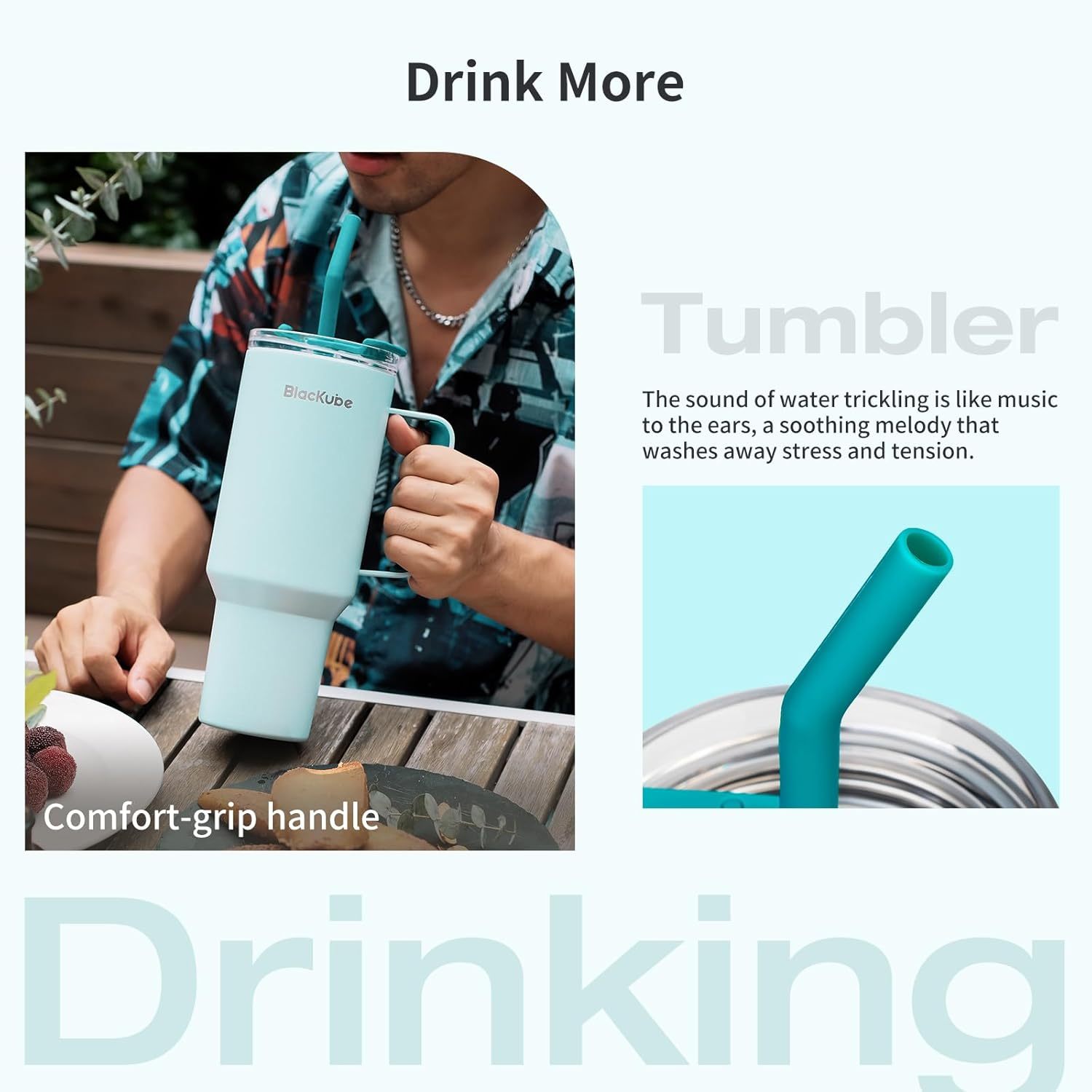 BLACKUBE TUMBLER THERMOS 1200 ML เเก้วน้ำเก็บความเย็น