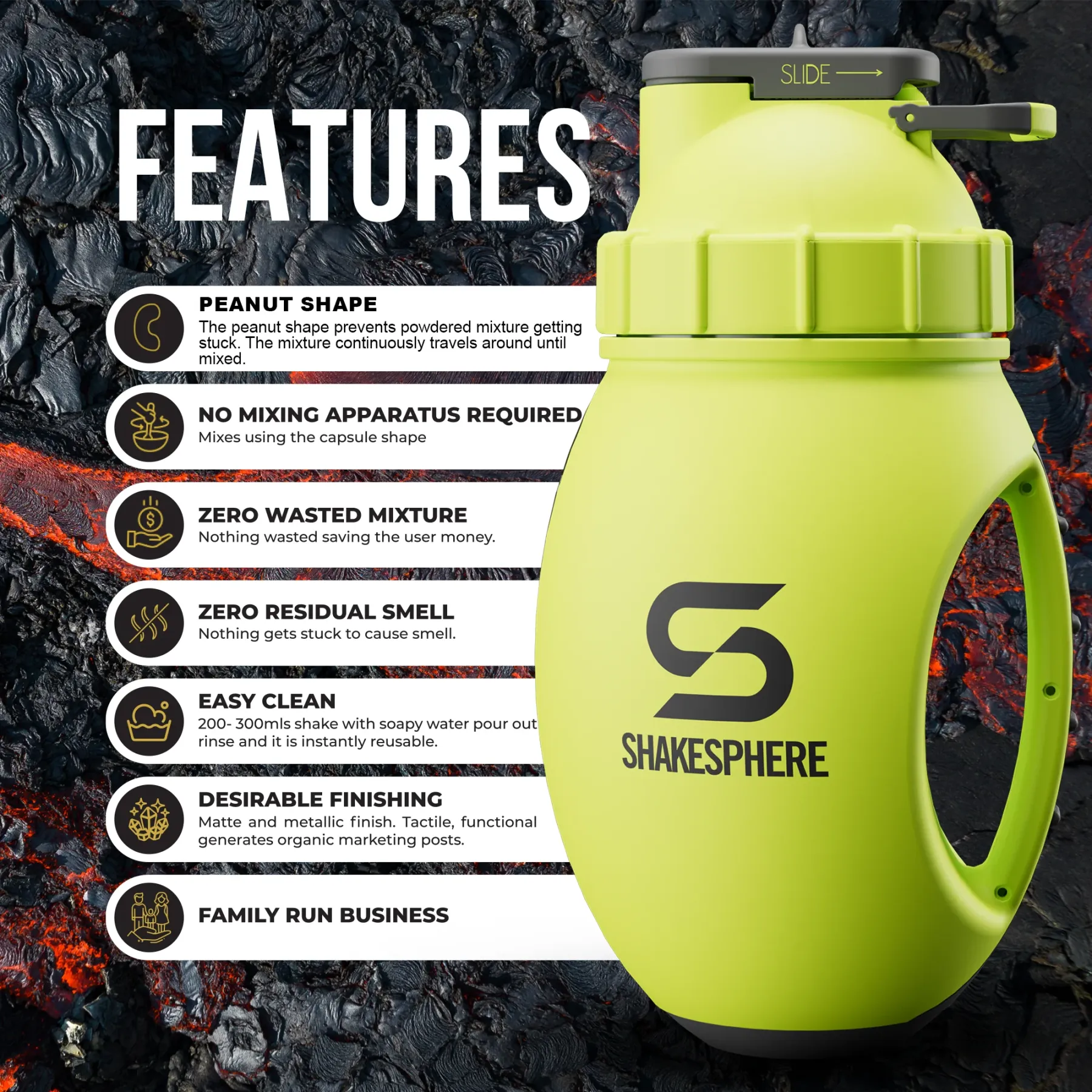 SHAKESPHERE Mixer Jug ขวดน้ำขนาดใหญ่ ความจุ 1300 ml เเก้วเชคเวย์ ถังน้ำขนาดใหญ่ ขวดน้ำพกพา