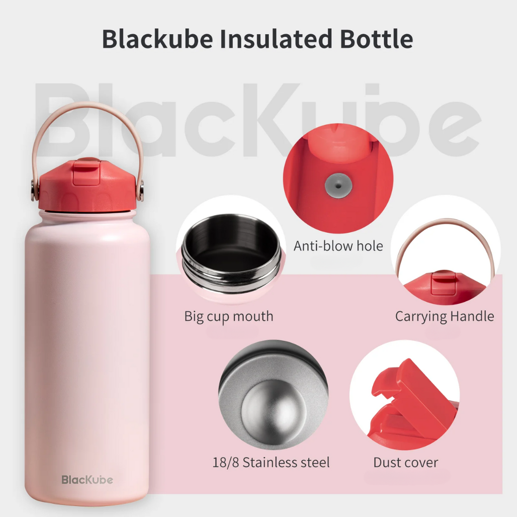 BLACKUBE DRINKMORE THERMOS CUP 1000 ML ขวดน้ำเก็บความเย็น