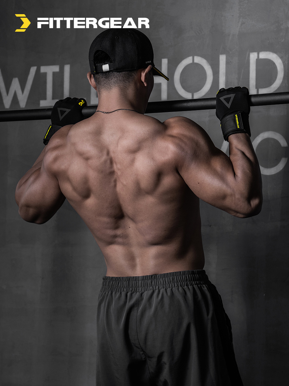 FITTERGEAR Traning Gloves Triangle ถุงมือฟิตเนสพร้อมสายรัดข้อมือ