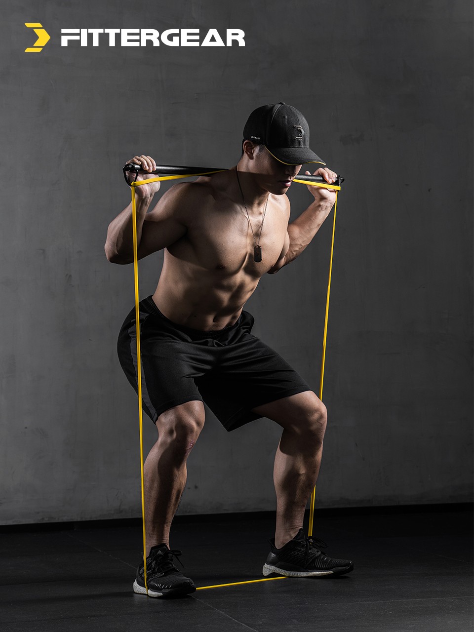 FITTERGEAR PORTABLE RESISTANCE WEIGHT BAND BAR ยางยืดออกกำลังกาย
