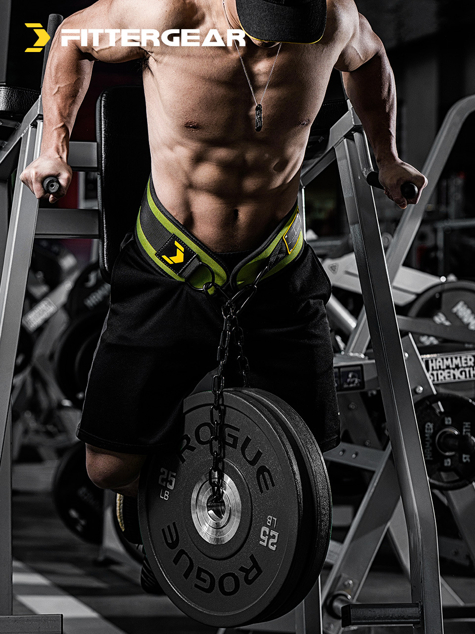 FITTERGEAR WEIGHT BELT เข็มขัดยกน้ำหนักพร้อมโซ่เหล็กถ่วงน้ำหนัก