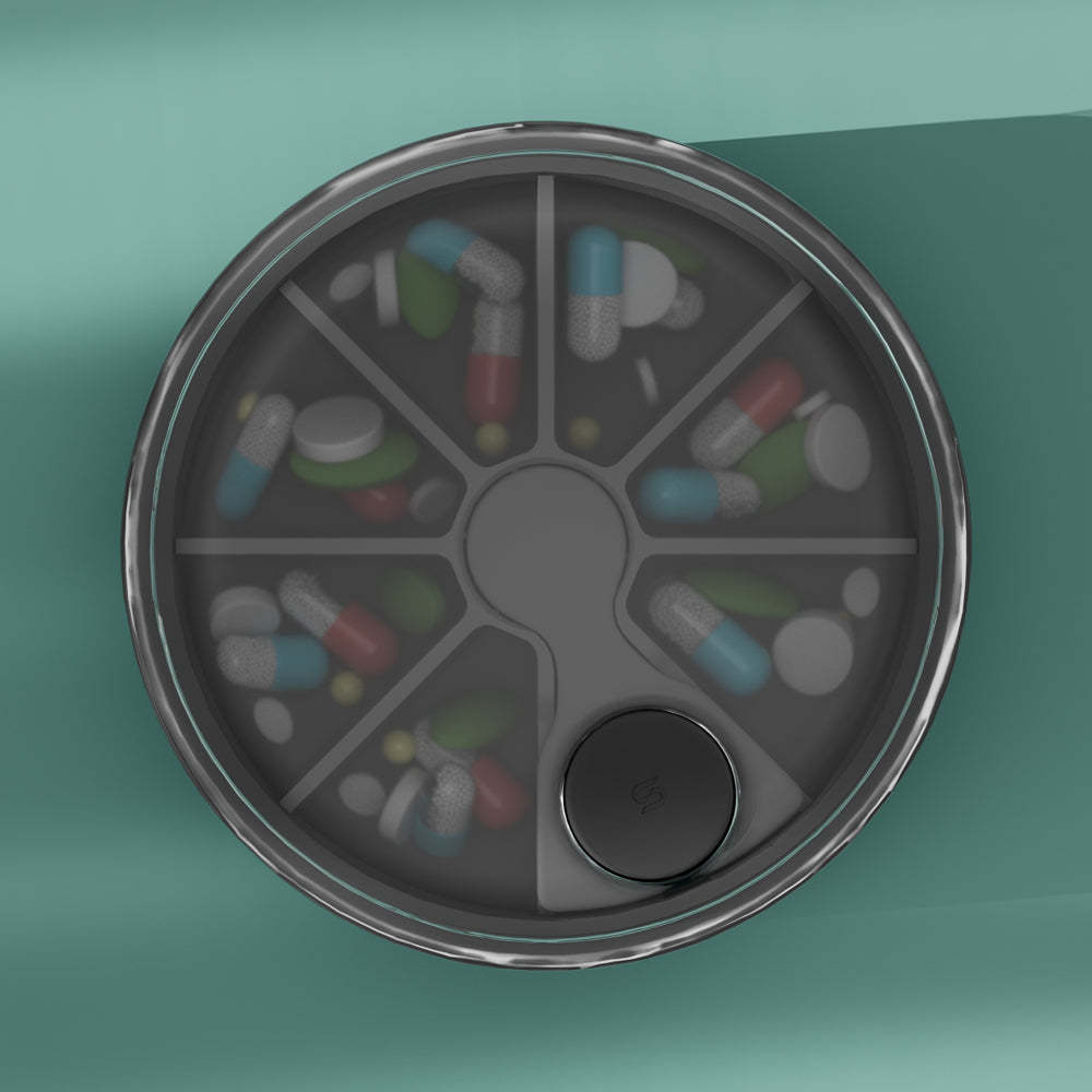 Shakesphere Magnetic Pill Storage 2 units pack กล่องเก็บยา 2 ชั้น มีช่องจัดเก็บถึง 7 ช่อง