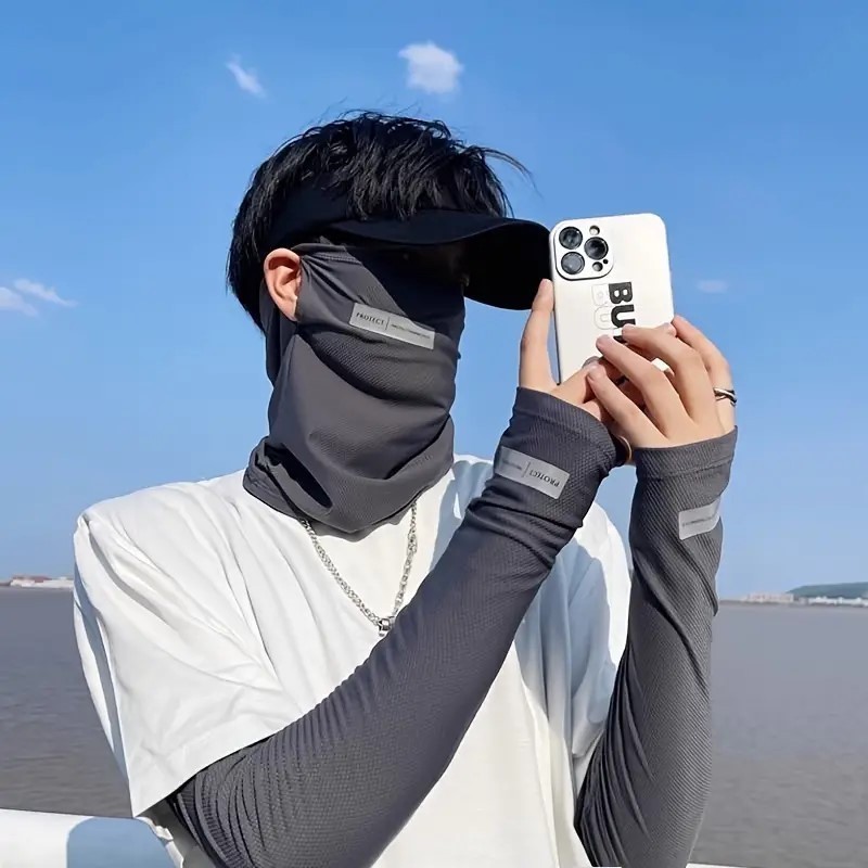 SUNSCREEN MASK หน้ากากผ้ากันเเดดเเละรังสี UV สําหรับเล่นกีฬา