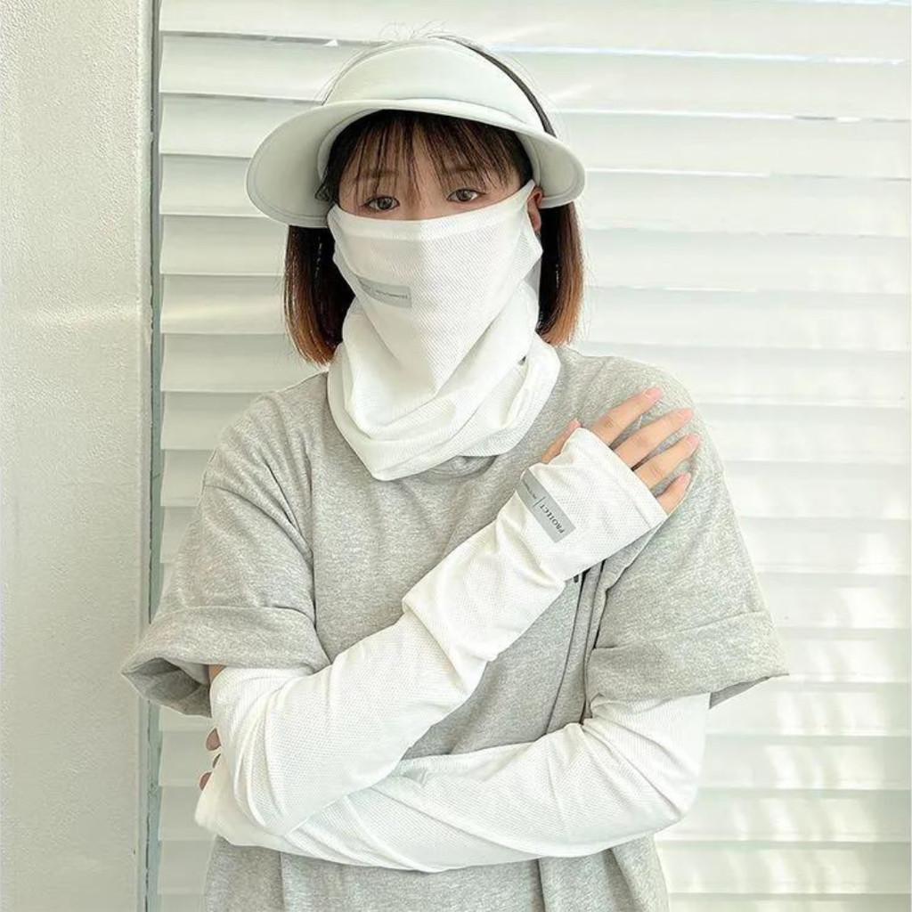 SUNSCREEN MASK หน้ากากผ้ากันเเดดเเละรังสี UV สําหรับเล่นกีฬา