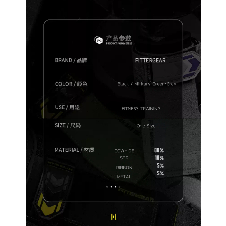 FITTERGEAR ถุงมือยกน้ำหนักแบบมีสายรัดข้อมือ GRASP PRO Velcro
