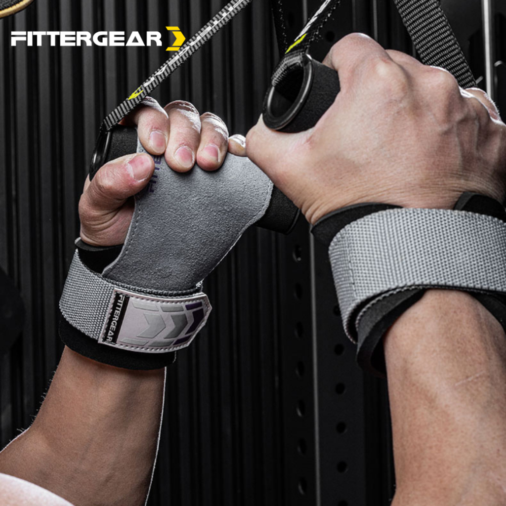 FITTERGEAR ถุงมือยกน้ำหนักแบบมีสายรัดข้อมือ GRASP PRO Velcro