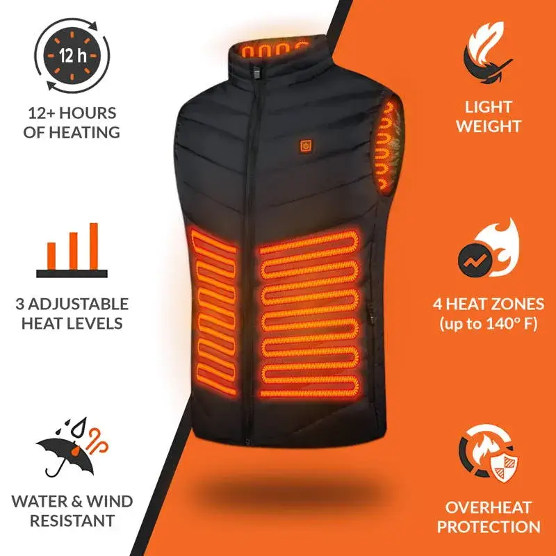 🔥Hot Sale 40% OFF—Heated Vest With Rechargeable Battery Pack -Free Shipping
