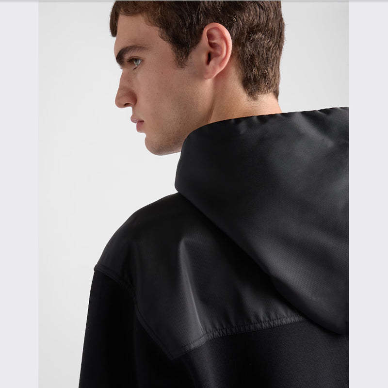 PRADA    コットンフリースx Re-Nylon フーディー-最安値に挑戦中!!!