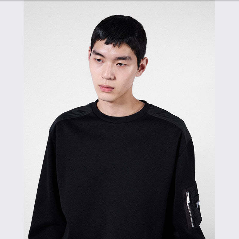 PRADA    コットンフリースとリサイクルナイロンのスウェットシャツ-最安値に挑戦中!!!