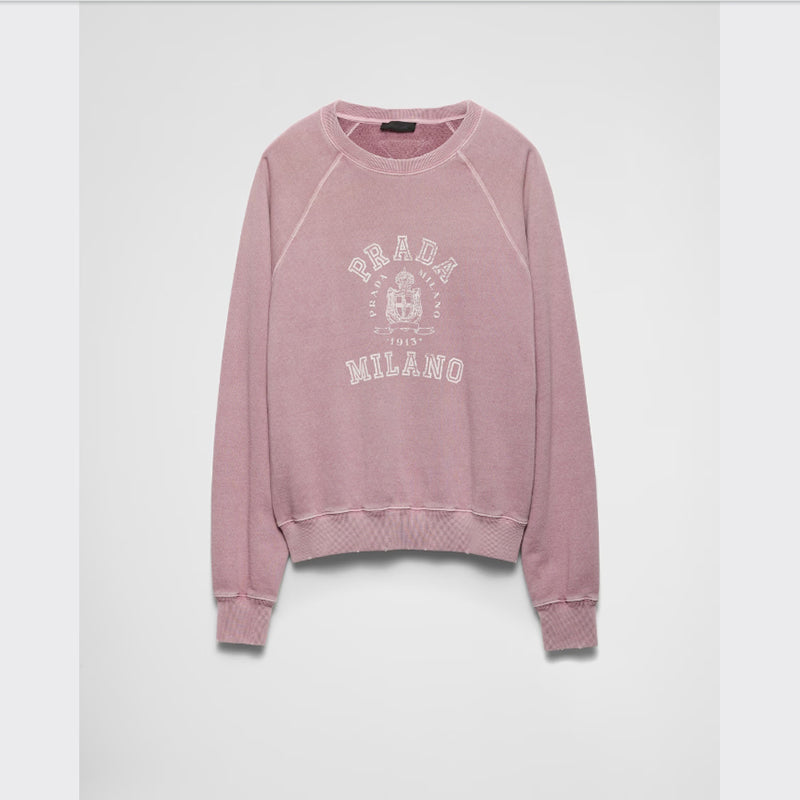 PRADA    コットンフリース スウェットシャツ-最安値に挑戦中!!!