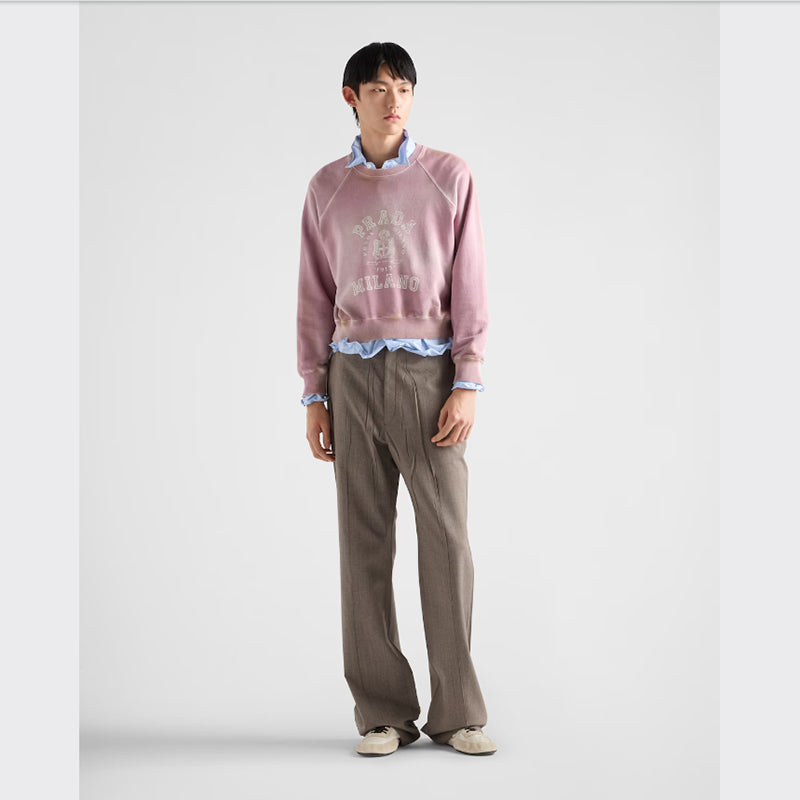 PRADA    コットンフリース スウェットシャツ-最安値に挑戦中!!!