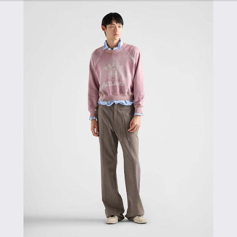 PRADA    コットンフリース スウェットシャツ-最安値に挑戦中!!!