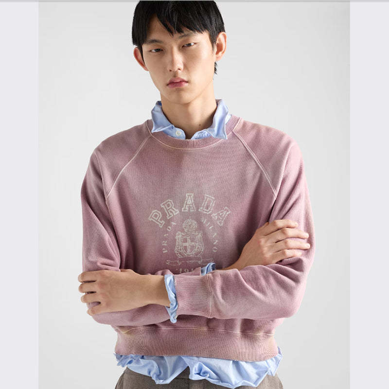 PRADA    コットンフリース スウェットシャツ-最安値に挑戦中!!!