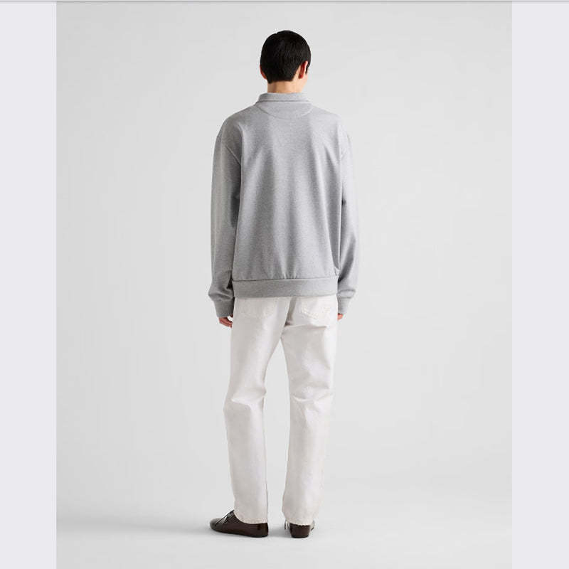 PRADA    長袖 コットン ポロシャツ-最安値に挑戦中!!!