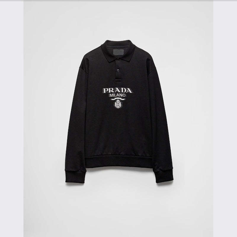 PRADA    長袖コットンポロシャツ-最安値に挑戦中!!!