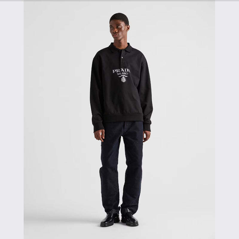 PRADA    長袖コットンポロシャツ-最安値に挑戦中!!!