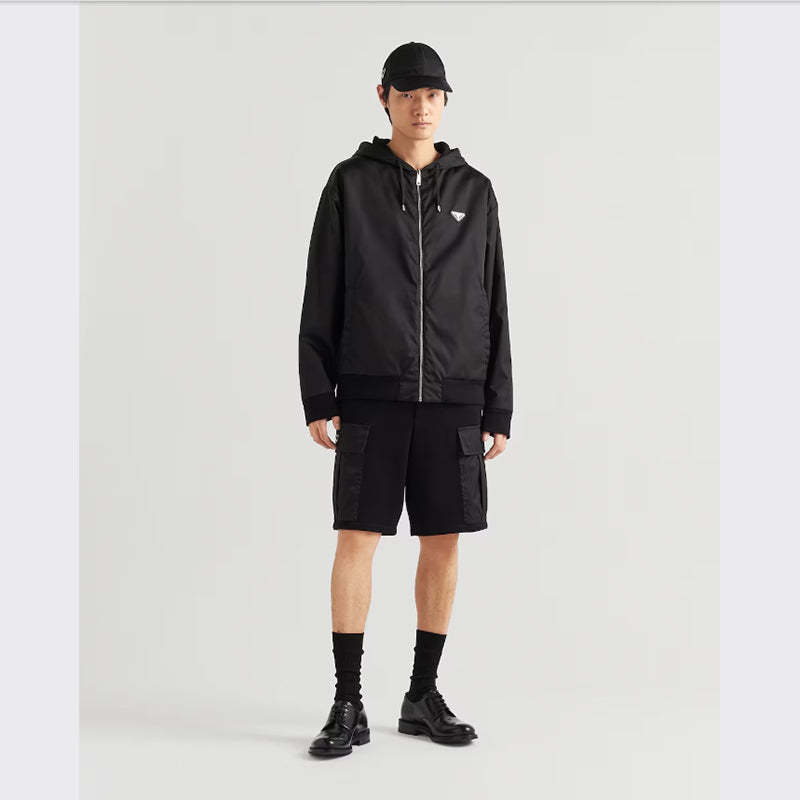 PRADA    リバーシブルコットンフリースとRe-Nylonパーカー-最安値に挑戦中!!!