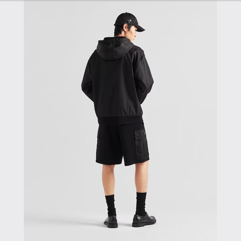 PRADA    リバーシブルコットンフリースとRe-Nylonパーカー-最安値に挑戦中!!!