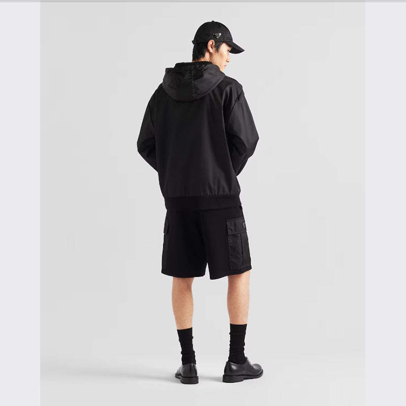 PRADA    リバーシブルコットンフリースとRe-Nylonパーカー-最安値に挑戦中!!!