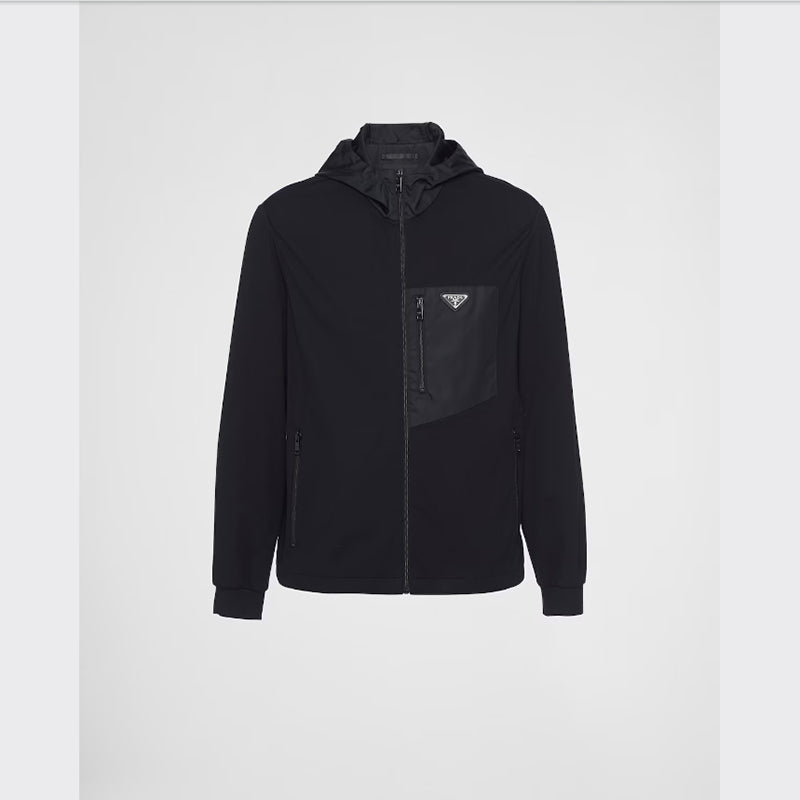 PRADA    テクニカルコットンx Re-Nylon カーディガン-最安値に挑戦中!!!