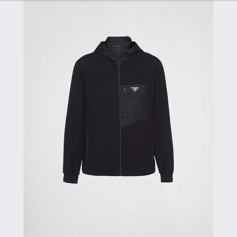 PRADA    テクニカルコットンx Re-Nylon カーディガン-最安値に挑戦中!!!