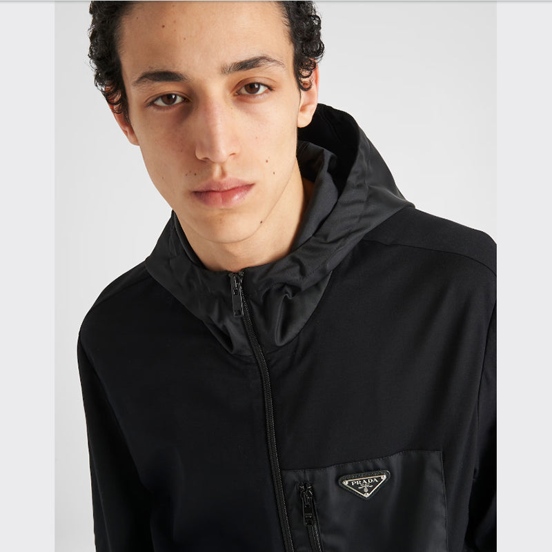 PRADA    テクニカルコットンx Re-Nylon カーディガン-最安値に挑戦中!!!