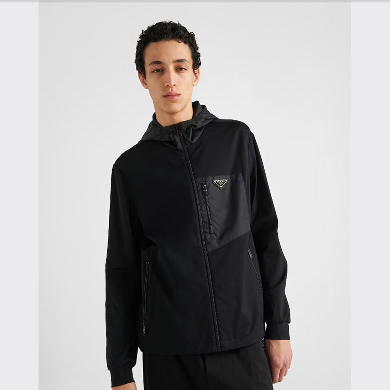 PRADA    テクニカルコットンx Re-Nylon カーディガン-最安値に挑戦中!!!