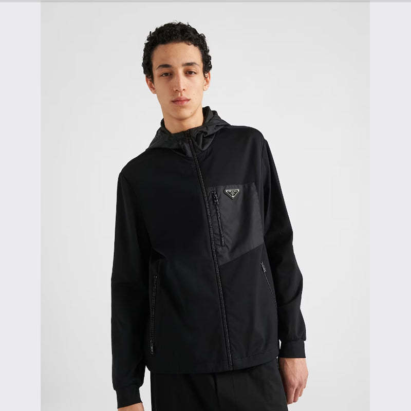 PRADA    テクニカルコットンx Re-Nylon カーディガン-最安値に挑戦中!!!