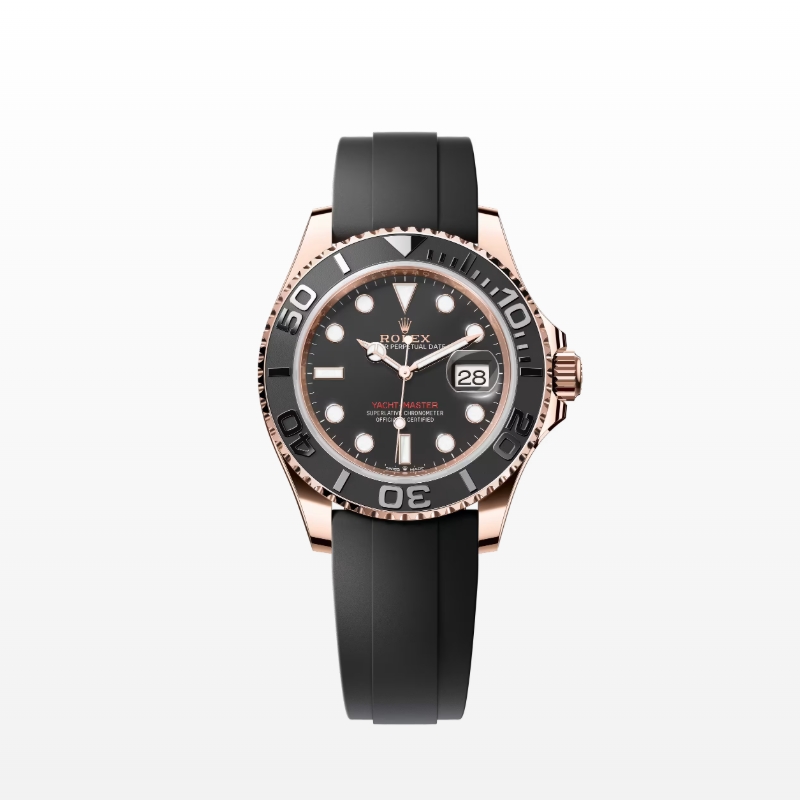ROLEX ヨットマスター 自動巻き ブラック 文字盤 ローズゴールド m126655-0002