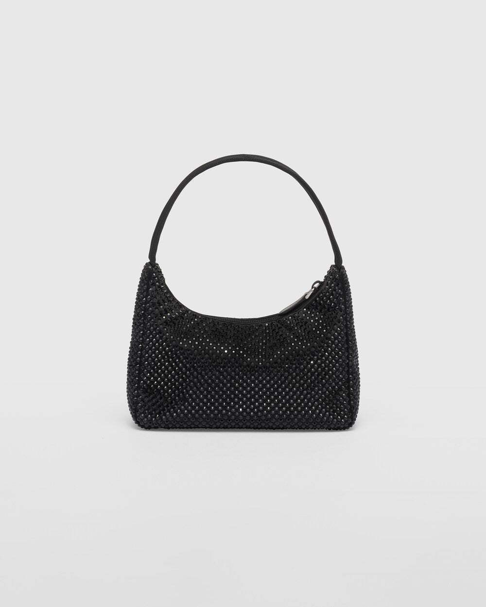 PRADA      クリスタル装飾 ダッチェス サテン ミニバッグ    PMRef:1BC515_2DEF_F0002_V_OOO