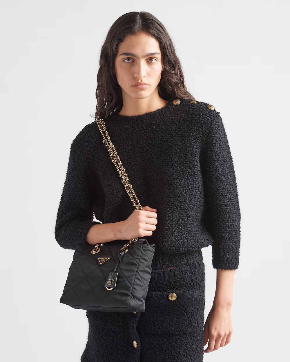 PRADA    プラダ Re-Edition 1995 チェーンRe-Nylon スモールトートバッグ    PMRef:1BG468_2AOS_F0002_V_COO-最安値に挑戦中!!!