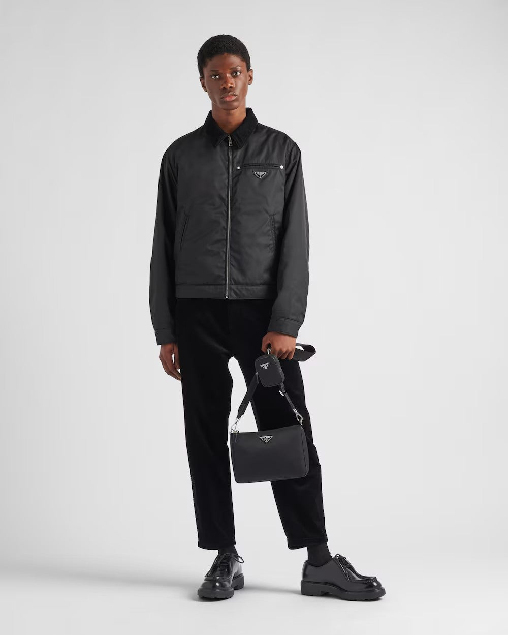 PRADA      Re-Nylon xサフィアーノレザー ショルダーバッグ    PMRef:2VH113_2DMH_F0002_V_XOP-最安値に挑戦中!!!