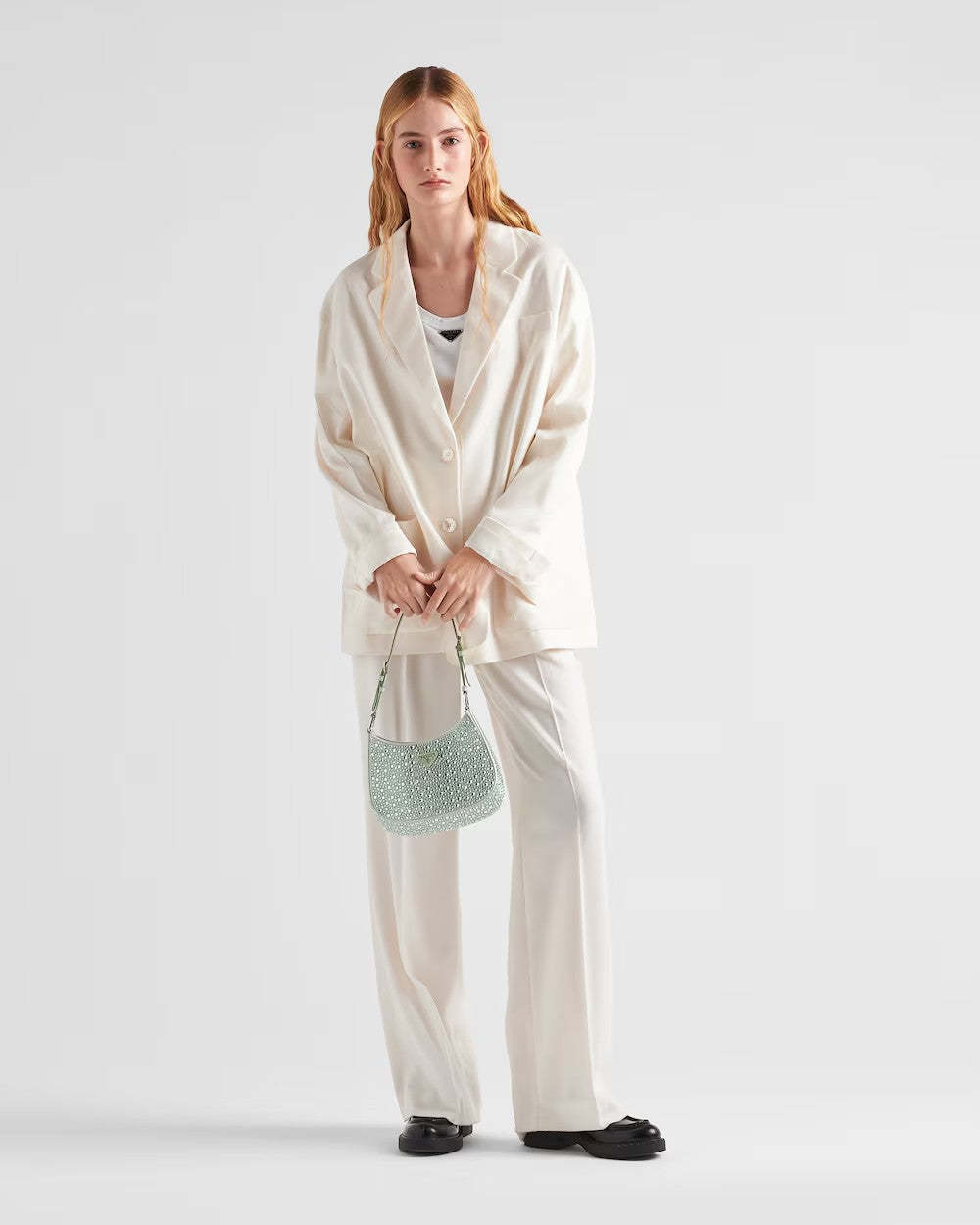 PRADA      プラダ クレオ クリスタル サテン バッグ    PMRef:1BC169_2AWL_F0934_V_HOO