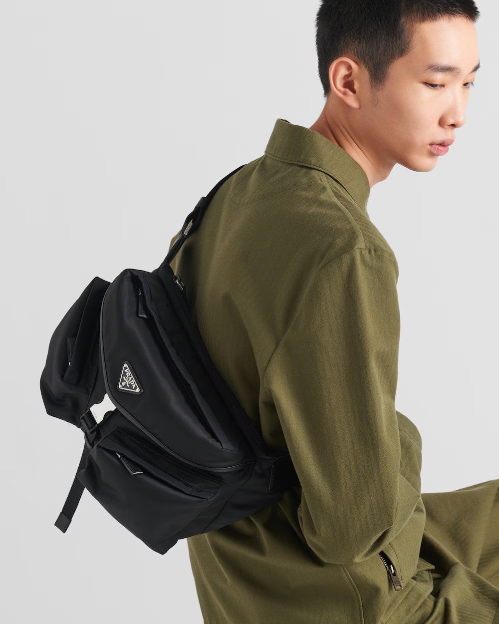 PRADA      Re-Nylon xレザー ショルダーバッグ    PMRef:2VH175_2DW3_F0002_V_OOO