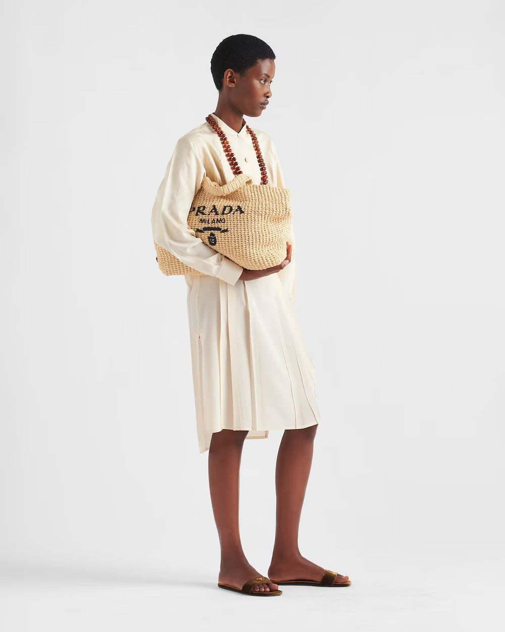 PRADA    クロシェ トートバッグ    PMRef:1BG392_2C2T_F0018_V_OOL-最安値に挑戦中!!!