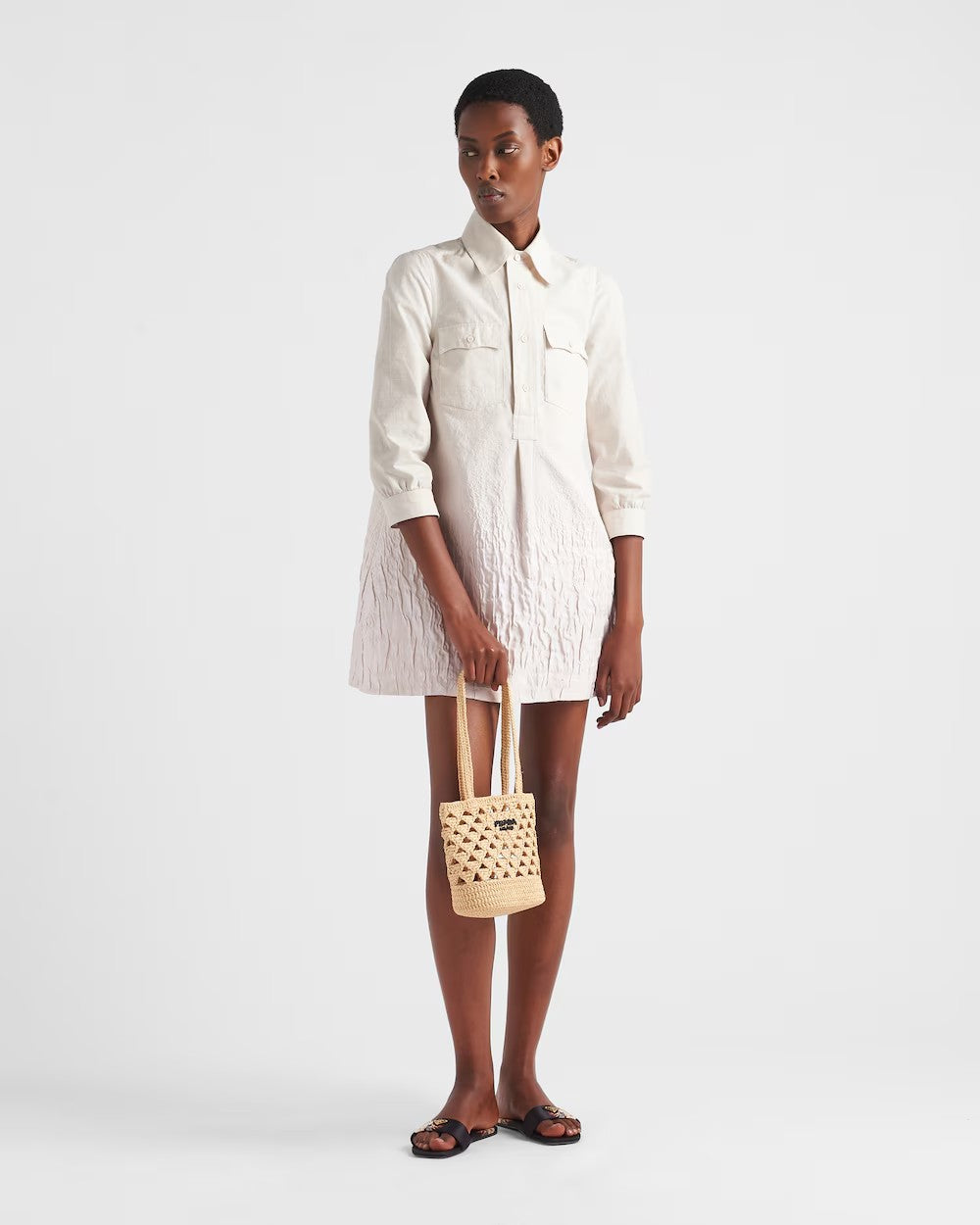 PRADA    クロシェ トートバッグ    PMRef:1BG494_2M2T_F0018_V_OOO-最安値に挑戦中!!!