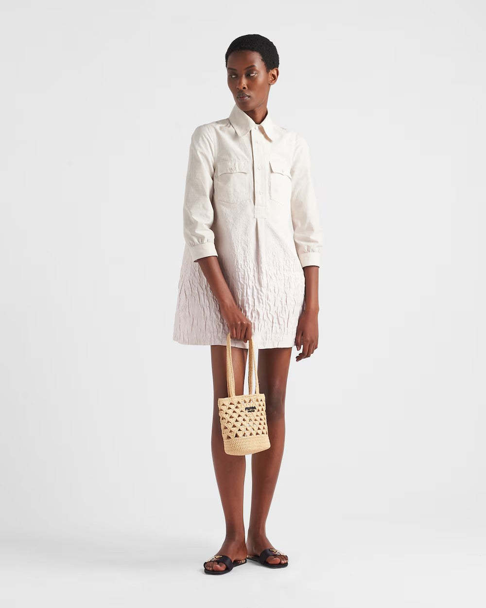 PRADA    クロシェ トートバッグ    PMRef:1BG494_2M2T_F0018_V_OOO-最安値に挑戦中!!!