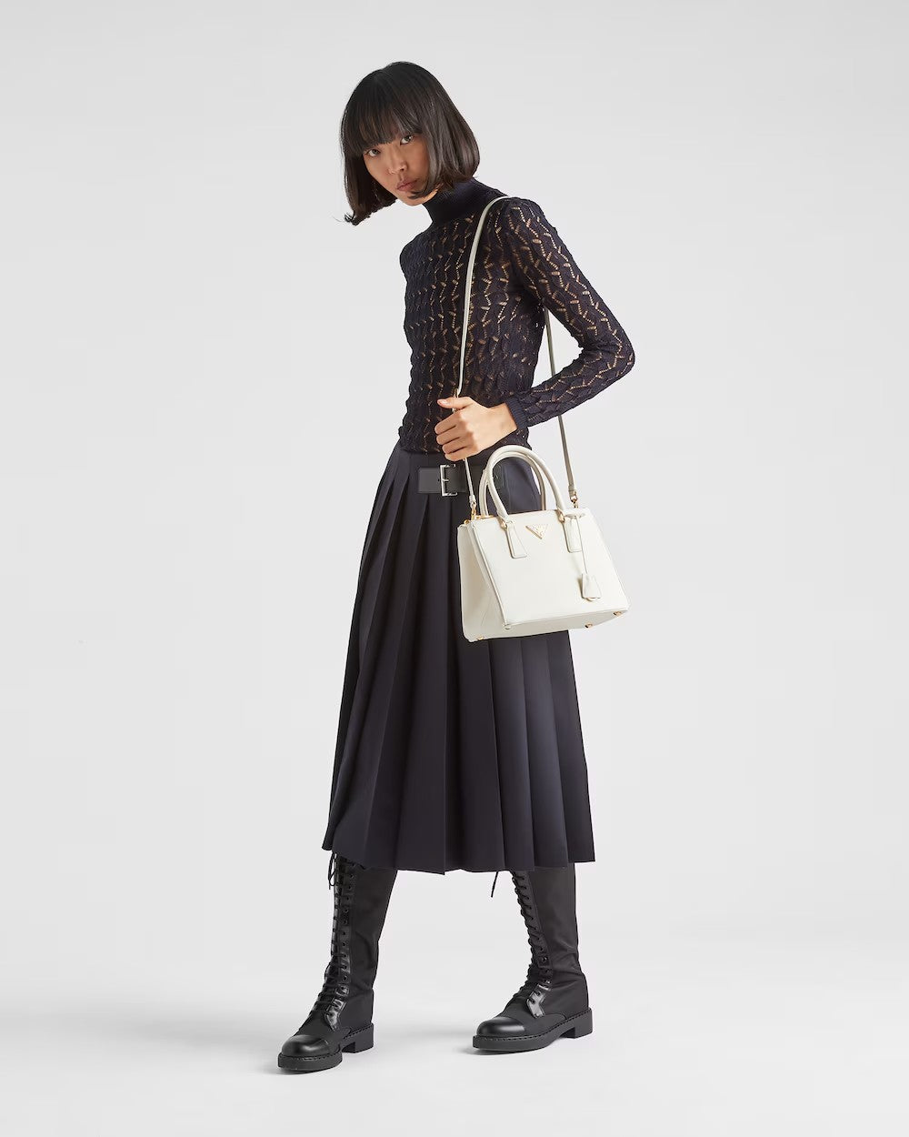 PRADA      プラダ ガレリア ミディアム サフィアーノ レザー ハンドバッグ    PMRef:1BA863_NZV_F0009_V_OOO