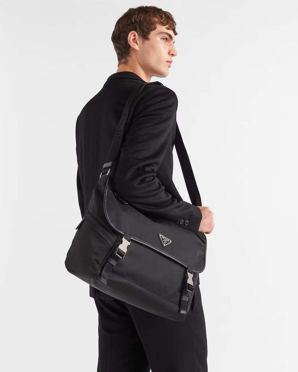 PRADA      Re-Nylon xサフィアーノレザー ショルダーバッグ    PMRef:2VD052_2DMG_F0002_V_OOH-最安値に挑戦中!!!