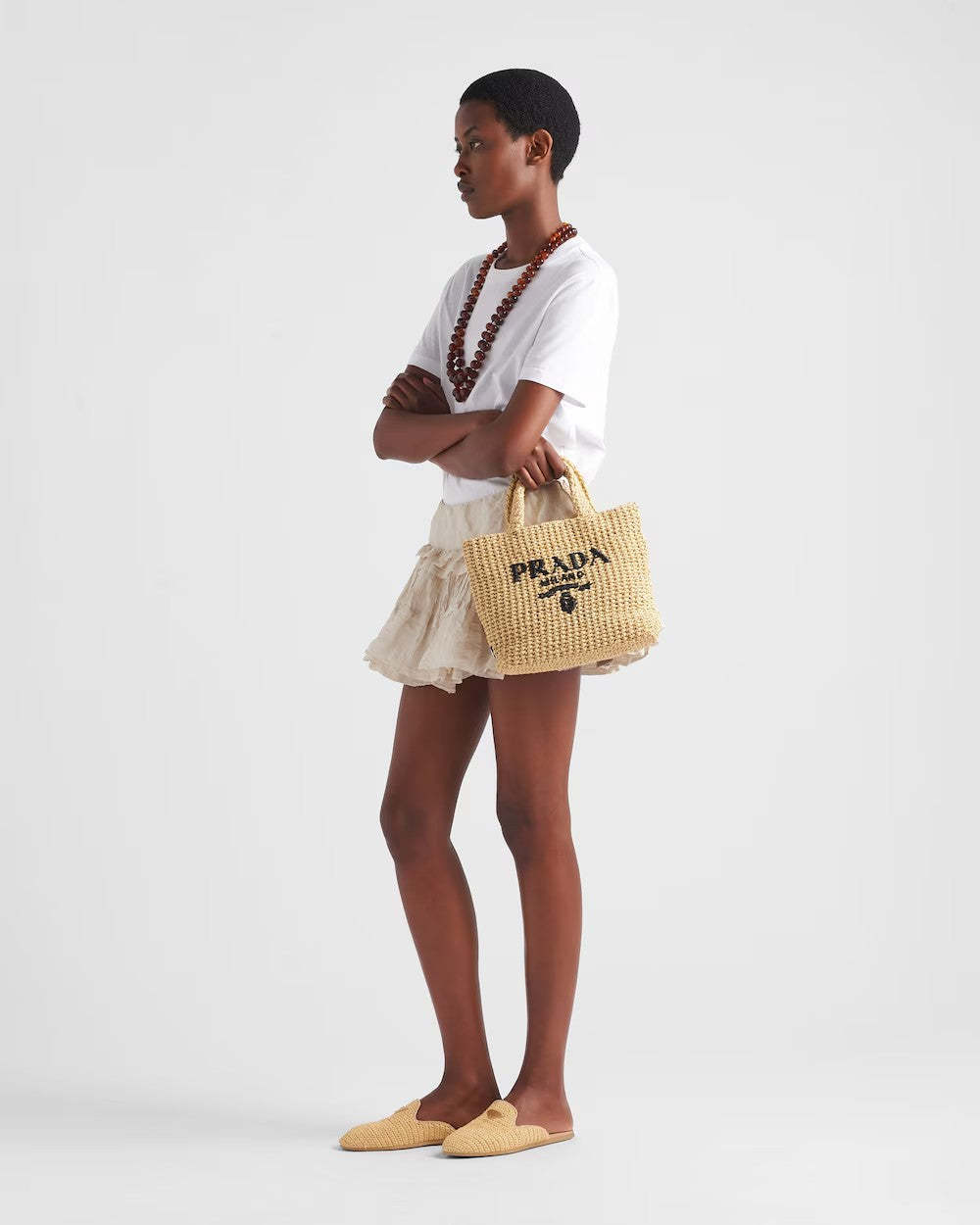 PRADA    スモール クロシェ トートバッグ    PMRef:1BG422_2C2T_F0018_V_OOL-最安値に挑戦中!!!