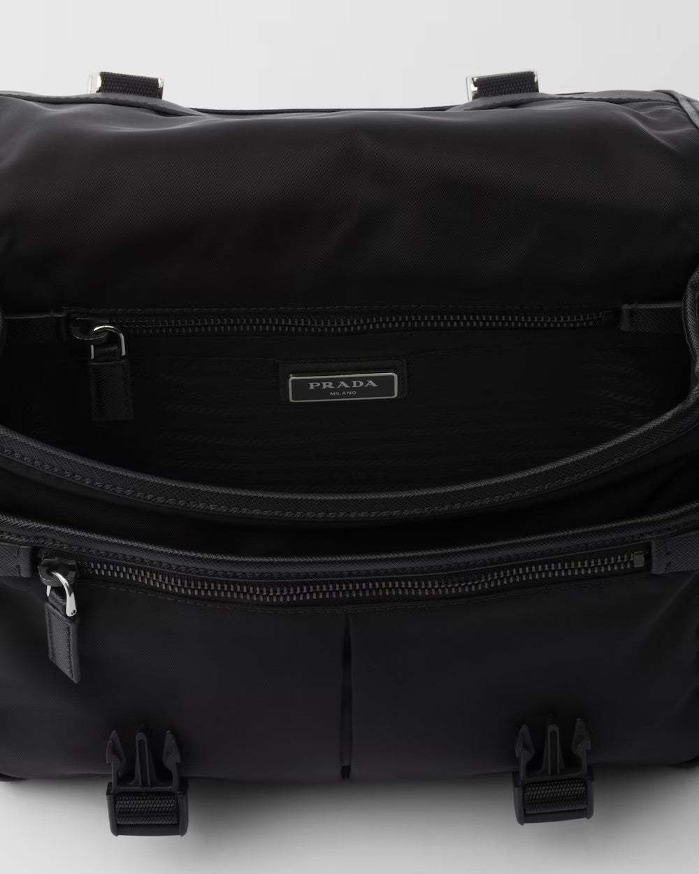 PRADA      Re-Nylon xサフィアーノレザー ショルダーバッグ    PMRef:2VD769_2DMH_F0002_V_XLO-最安値に挑戦中!!!