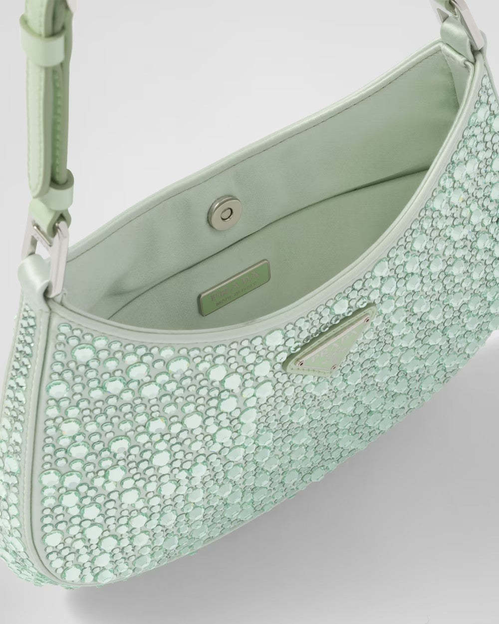 PRADA      プラダ クレオ クリスタル サテン バッグ    PMRef:1BC169_2AWL_F0934_V_HOO