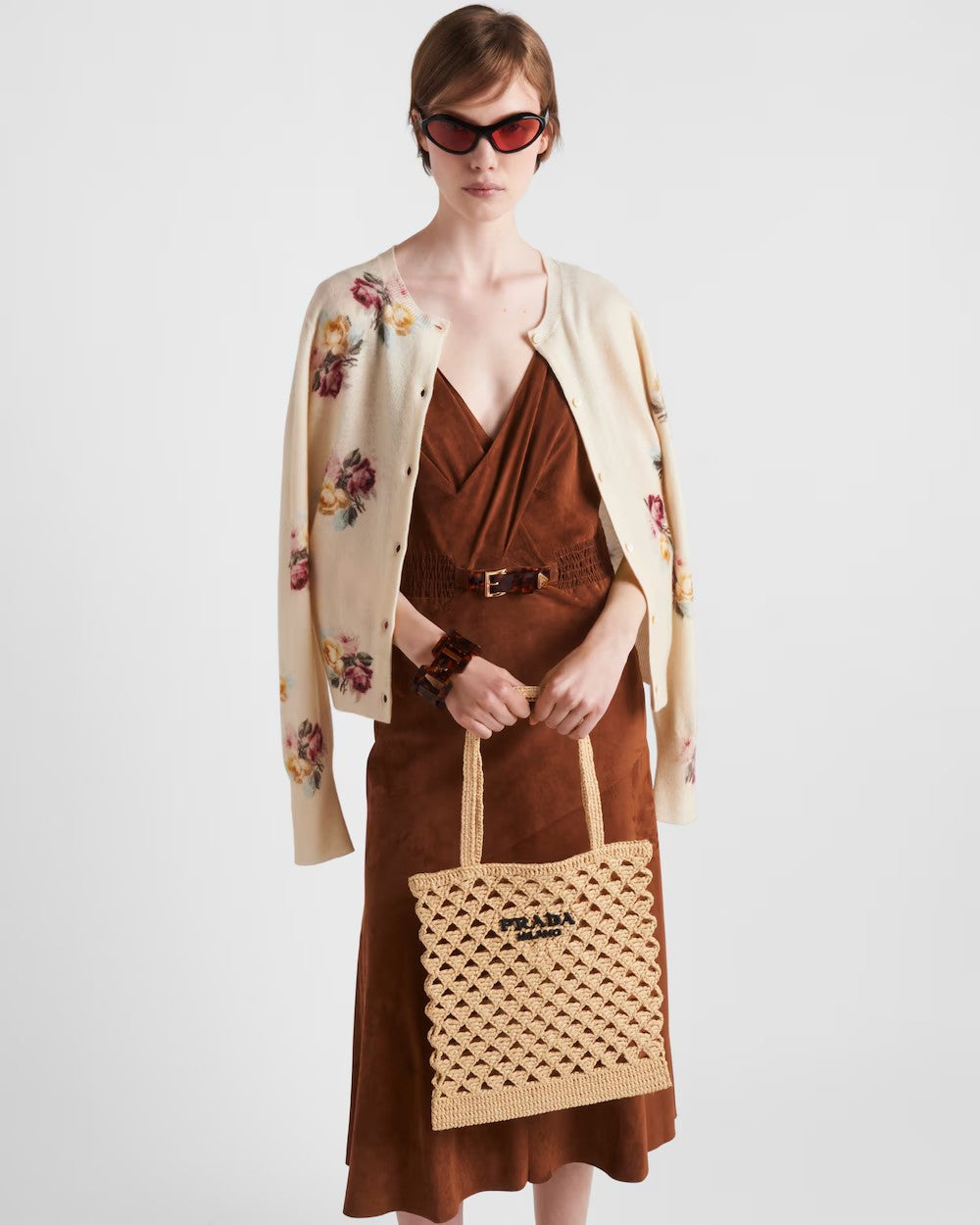 PRADA    クロシェ トートバッグ    PMRef:1BG493_2M2T_F0018_V_OOO-最安値に挑戦中!!!