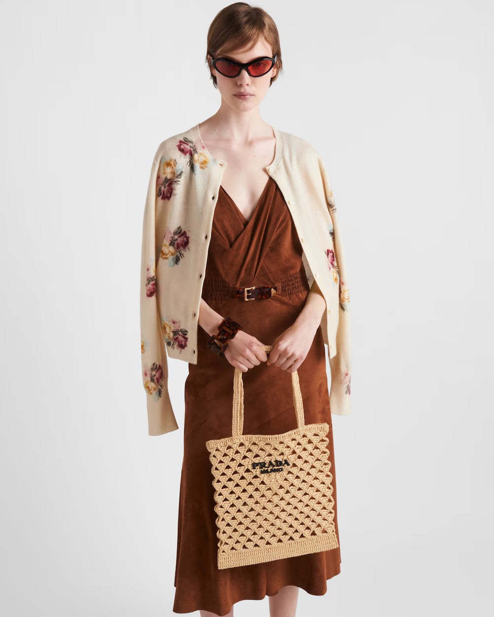 PRADA    クロシェ トートバッグ    PMRef:1BG493_2M2T_F0018_V_OOO-最安値に挑戦中!!!