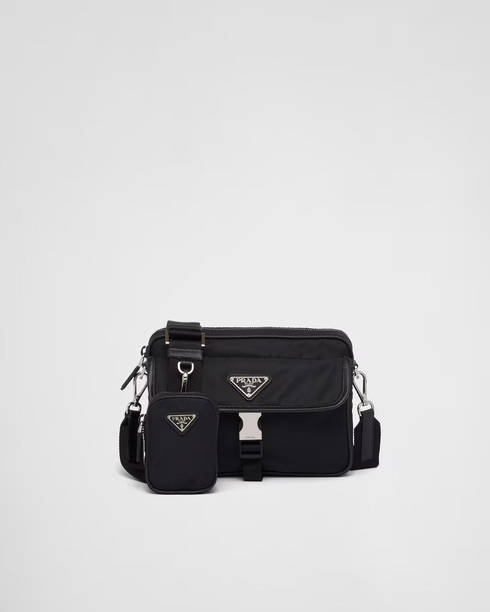 PRADA      Re-Nylon xサフィアーノレザー ショルダーバッグ    PMRef:2VH133_2DMH_F0002_V_XMP-最安値に挑戦中!!!