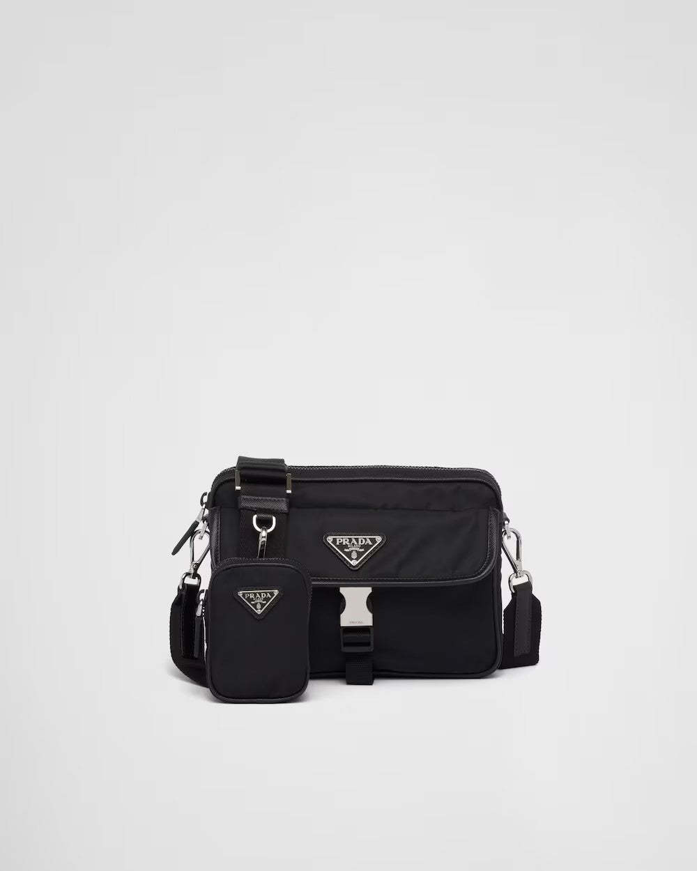 PRADA      Re-Nylon xサフィアーノレザー ショルダーバッグ    PMRef:2VH133_2DMH_F0002_V_XMP-最安値に挑戦中!!!