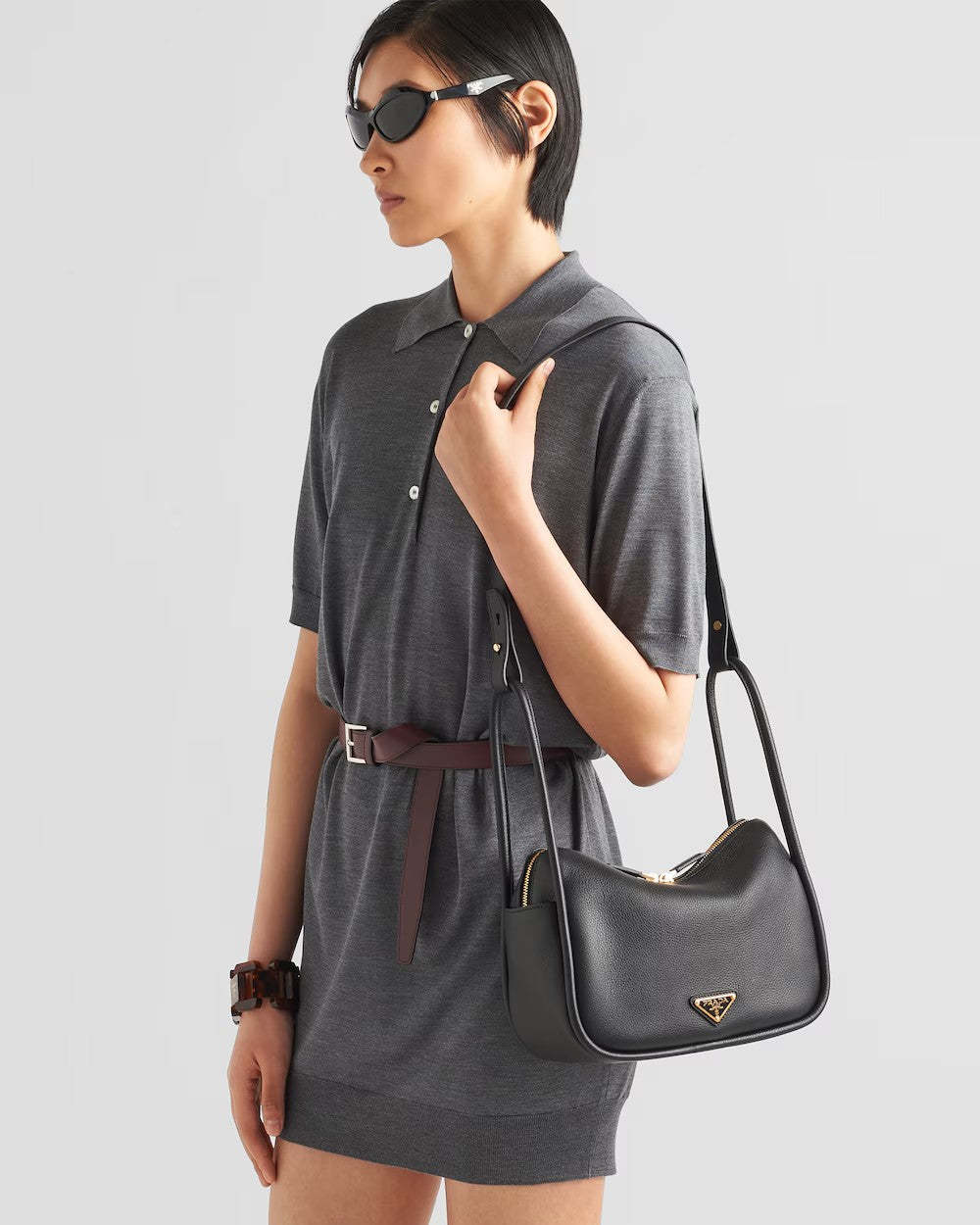 PRADA    プラダ ダーリン ソフトグレインレザー ハンドバッグ    PMRef:1BA451_2CYS_F0002_V_OVO-最安値に挑戦中!!!